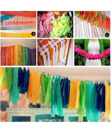 15 Rolls 405 Yards Party Streamers Backdrop Decorations Red Green Blue White Black Gold Silver Black Crepe Paper Rainbow Streamers for Photo Booth Backdrop Birthday Fiesta Party Mexican Celebration - Buy Online on GoSupps.com