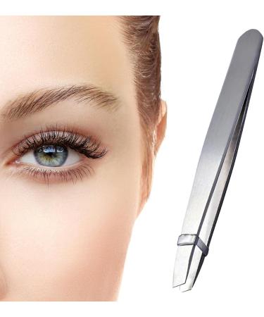 Premium Stainless Steel Eyebrow Tweezers | Precision Hair Removal with Beveled Tips - Multi-Purpose Face Tweezers - Buy Online on GoSupps.com