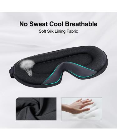 Eye Mask for Sleeping 3D Contoured Cup Sleep Mask for Men Women Soft Breathable Blackout Blindfold Travel Eye Cover Night Sleeping Mask with Adjustable Buckle for Side Sleeper (Black 1 Pack) - Buy Online on GoSupps.com