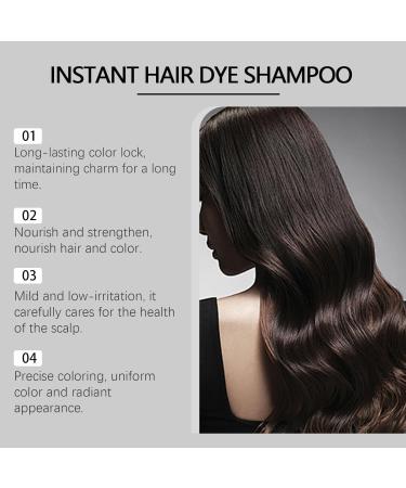 Lorenge Natural Hair Color Shampoo for White Hair Colored Hair Shampoo Hair Dye Shampoo Instant Hair Dye Shampoo Color Shampoo Hair Dye (Brown) - Buy Online on GoSupps.com