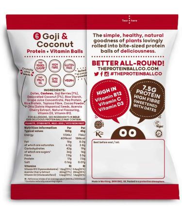 Protein Ball Goji and Coconut Protein Balls - Buy Online on GoSupps.com