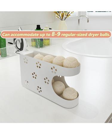 WDT Tool Magnetic Dryer Ball Holder for Laundry Room Automatic Dryer Balls Roller Chute Container & Organizer Dryer Ball Dispenser for Storage White Dryer Ball Basket (No Balls) - Buy Online on GoSupps.com