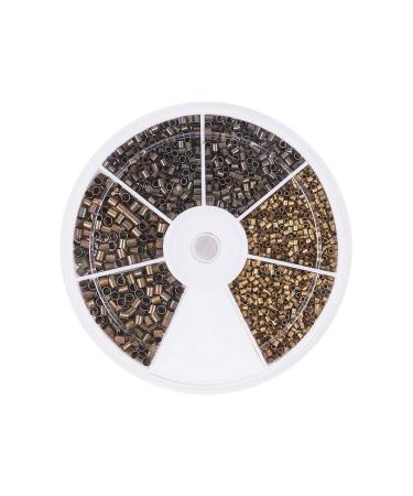 PH PandaHall 3000pcs Tube Crimp Beads 1.5mm 2mm 2.5mm Cord End Caps Brass Tube Crimp End Spacer Beads Loose Stopper Beads for Earring Bracelet Necklace Pendant DIY Jewelry Making  Antique Bronze 1.5 2 2.5mm Antique Bronz...