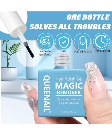 2 * 15ml Gel Nail Polish Remover Gel Remover for Nails Peel Off In 3-5 Minutes Quickly & Easily Removes Gel Nail Polish Gel Polish Remover with Cuticle Pusher Nail Files Blue - Buy Online on GoSupps.com