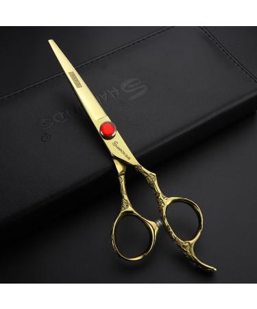 Golden Professional Hairdressing Scissors Set - 6 Inch & 7 Inch | Premium Quality for Stylists & Barbers - Buy Online on GoSupps.com