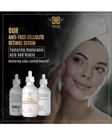 Anti-Face Cellulite Retinol Serum with Hyaluronic Acid & Niacin | Made in USA | Non-GMO & Cruelty-Free | Quick Absorption 2 Oz - Buy Online on GoSupps.com