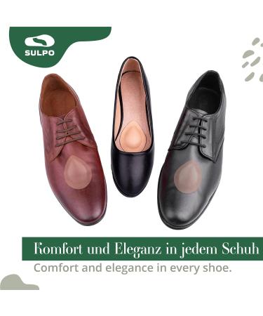 Sulpo Drop-Shaped Orthopedic Insoles for Flat Feet - Leather Midfoot Pelots Self-Adhesive Size 38-40 - Comfort & Support for All-Day Relief - Buy Online on GoSupps.com