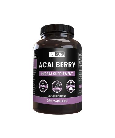 Pure Original Ingredients Acai Berry (365 Capsules) No Magnesium Or Rice Fillers Always Pure Lab Verified