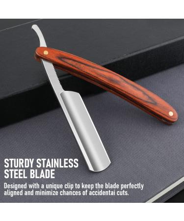 Buy Premium Straight Razor with Strope - Professional Stainless Steel Shaving Razor for Men | Ideal for Home & Salon Grooming - NO.147 - Buy Online on GoSupps.com