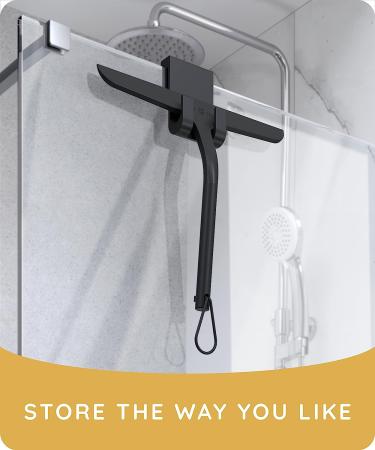 JULY HOME Premium 11-inch Silicone Squeegee with Stainless Steel Core - Shower Accessories for Bathroom, Mirror, Car, Window, Tile and Shower Glass Door (Black) - Buy Online on GoSupps.com