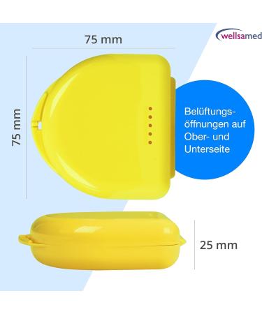 Wellsamed Orthodontic Splint Box Classic - Yellow Storage for Braces & Dental Splints | International Shipping Available - Buy Online on GoSupps.com