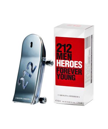 Carolina Herrera 212 Heroes Forever Young Men EDT Spray 1.7 oz Fresh 1.7 Fl Oz (Pack of 1) - Buy Online on GoSupps.com