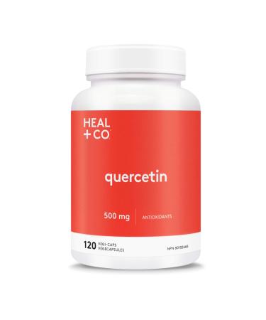 HEAL + CO. Quercetin Supplement | High Potency 1000mg per serving | Antioxidant | 120 x 500 mg Capsules