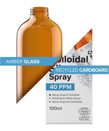 Premium Colloidal Silver Spray 40ppm 3.4 fl oz - Optimal Concentration Formula for Better Results | Laboratory Certified | Includes Free Spray Bottle & Ebook - Buy Online on GoSupps.com
