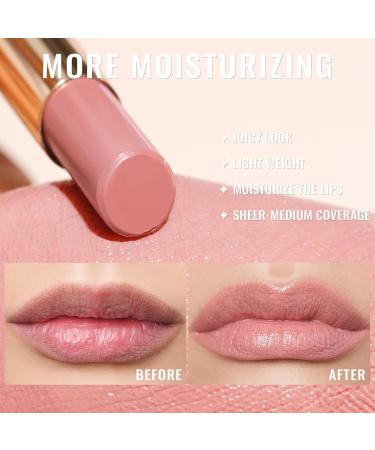 Oulac 2-in-1 Lipstick & Lip Balm Juicy Shiny Lip Care for Smooth Hydrated Lips | Vegan Formula for Dry & Cracked Lips - Buy Online on GoSupps.com