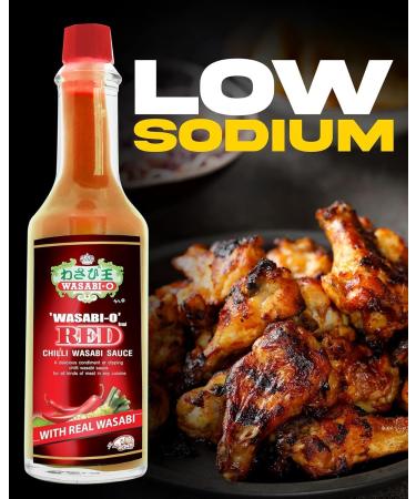 WASABI-O Wasabi Red Chili Hot & Spicy Sauce - Fresh Made Japanese Sauce With Pure & Real Wasabi Gluten Free & Vegan for Steak & Sushi 55g Bottle (Medium 2Pack) - Buy Online on GoSupps.com