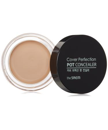 the SAEM  Cover Perfection Pot Concealer 4g  Clear Beige - Instantly Adhering High Adherence & Coverage  Tight and Matte Fitting Long Lasting Balm Concealer