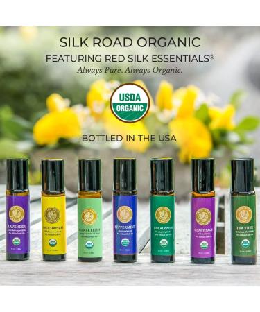 Organic Peppermint Essential Oil Roll-On 10ml - USDA Certified Pure Oil for Headache, Migraine, Pain, Nausea & Energy Relief - Travel Safe - Buy Online on GoSupps.com