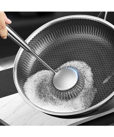 KODASW Stainless Steel Scrub Brush for Easy Cleaning for Cast Iron Pans Brush Cleaner Scouring Brush Heavy Duty Metal Brush 304 Stainless Steel - Buy Online on GoSupps.com
