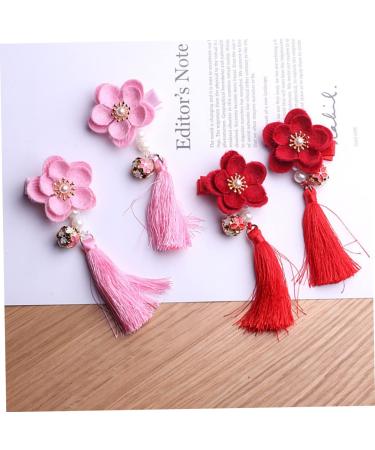 FRCOLOR 3 Pairs Hair Clip for Chinese Clothes Chinese Hair Clip Hair Clips Wedding Hair Clip Asian Hair Clip Tassel Barrettes Tiara for Tiara Child Classic Tassel Clip Red - Buy Online on GoSupps.com