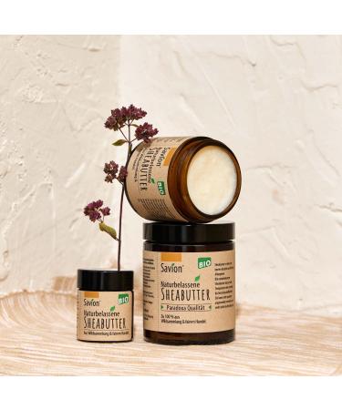  Savion Savion Natural Shea Butter | Organic & Fair Trade | For Skin and Hair | Pure Shea Butter | 100% Natural Shea Butter (180 ml) - Buy Online on GoSupps.com