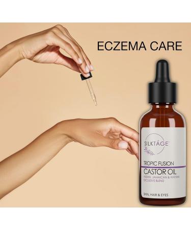 Buy SILKTAGE Tropic Fusion Castor Oil - Organic Blend for Healthy Hair & Skin | Cold Pressed Hexane Free - 2.0 Fl Oz - Buy Online on GoSupps.com