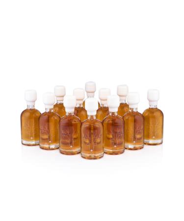 Escuminac Maple Syrup Extra Rare | Amber Rich Taste | Pure & Organic from Canada. Small Format 12 x 50ml / 1.7 Fl. Oz, Glass Bottles with Wax Lids. Estate Bottled. Wedding, Party Favors. Extra rare, amber-rich taste