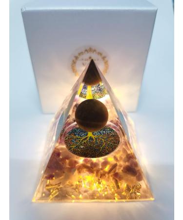 Ycyiingcheng Crystal Orgonite Pyramid - Energy Protection & Chakra Healing Crystals for Positive Energy, Reiki Supplies - Home Decor Gift - Buy Online on GoSupps.com