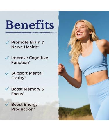 Vitalitown Phosphatidylserine 300mg Inositol Acetyl L-Carnitine Vitamin B Complex with Biotin B12 B1 B2 Niacin B5 B6 Folate Brain Supplements for Memory and Focus 120 Vegan Capsules - Buy Online on GoSupps.com