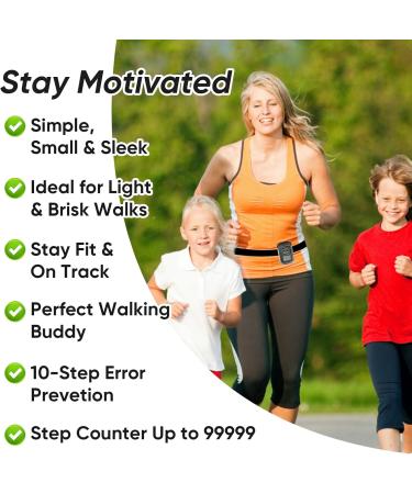 Buy 3D Pedometer - Accurate Walking Tracker with Clip/Lanyard & Large LCD Display for Women & Kids | International Shipping Available - Buy Online on GoSupps.com