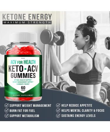 2 Pack ACV for Health Keto Gummies - Apple Cider Vinegar Gummy Bears Dietary Supplement (120 Gummies) - Buy Online on GoSupps.com