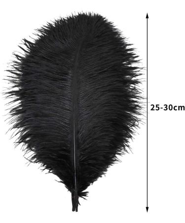 24pcs Natural Black Ostrich Feathers 10-12inch for Wedding & Home Decor - Buy Online on GoSupps.com