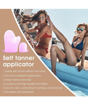 Sibba Tanning Mitt 2 PCS - Self Tan Remover & Foam Applicator for Dark Gradual Lotion Sunless Tanning Kit for Face & Body - Fast Drying Solution for Perfect Tan - Buy Online on GoSupps.com