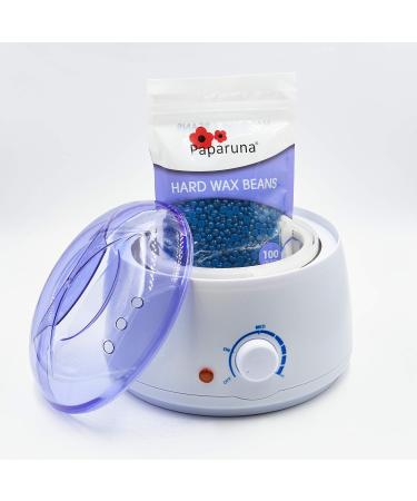 Paparuna Hard Wax Beans - Azulene Chamomile 100g for Hair Removal | Bikini Body Leg Back Face Eyebrow Brazilian Waxing - Buy Online on GoSupps.com