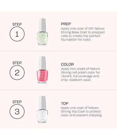 OPI Nature Strong Nail Polish | Quick Dry Vegan Nail Varnish with Long-Lasting Results | Made with Natural Ingredients | Red Shades | A Bloom with a View | 15 ml - Buy Online on GoSupps.com