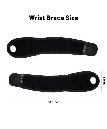 Adjustable Wrist Brace for Carpal Tunnel Relief | Night Support Wrist Wrap & Compression Strap | 2-Piece Set for Workout & Tendonitis - One Size Black - Buy Online on GoSupps.com