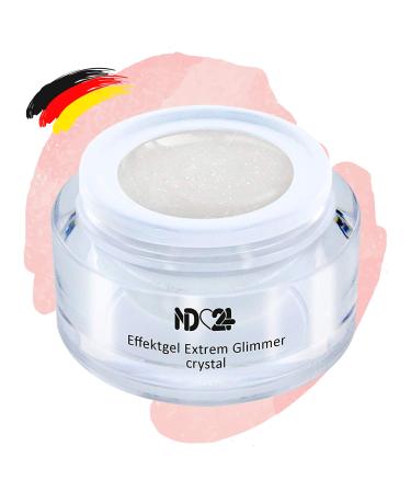 Uv Led Effect Gel Extreme Glimmer Crystal - White - Studio Quality - Made In Germany - 5ml