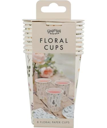 Buy Ginger Ray Floral Printed Team Bride Paper Cups - 8-Pack Hen Party Tableware for International Shipping - Buy Online on GoSupps.com