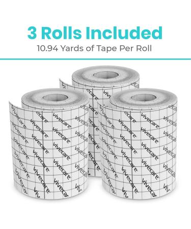 Vive Soft Cloth Surgical Tape 2 x 10 Yds (3 Rolls) - Hypoallergenic First Aid Kit Supplies for Wound Dressing - Latex-Free Medical Fabric Adhesive - Buy Online on GoSupps.com