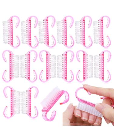 20pcs nail brushes for cleaning, Handle Grip Nail Brush, Random Color Hand Fingernail Brush Cleaner Scrubbing Kit Pedicure for Toes and Nails Men Women