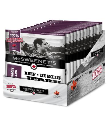 McSweeney's Hot N' Sweet Beef Jerky Bulk Case. School Snacks Gluten Free High Protein Snacks Low Carb Keto Friendly Low Fat Naturally Smoked Canadian Made. 70g (Pack of 12) Hot N' Sweet 70.00 g (Pack of 12)