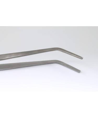 Lisaro Gourmet Stainless Steel Kitchen Tweezers | 20 cm Curved Grill & Cooking Tweezers for Precision Food Handling - Buy Online on GoSupps.com