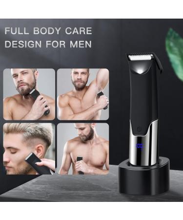 Pub Hair Cutter for Men & Women | Waterproof Electric Body Razor with LED Display | Nasal & Ear Hair Trimmer | 2-Piece Black Personal Grooming Kit - Buy Online on GoSupps.com