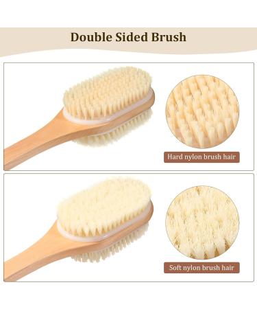 Blendura Back Scrubber Body Brush Wet and Dry Use Body Brushes for Shower Back Brush Bath Brush Exfoliating Brush with 43 cm Long Handle - Buy Online on GoSupps.com