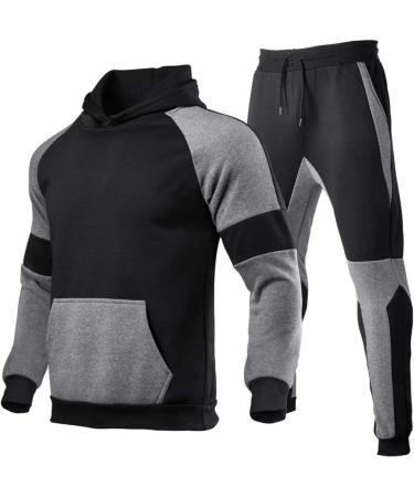Hanxiulin Men's Training Suit - Cotton Jogging Pants & Sweat Jacket - Dark Gray XXL | Sports Leisurewear for Optimal Comfort - Buy Online on GoSupps.com