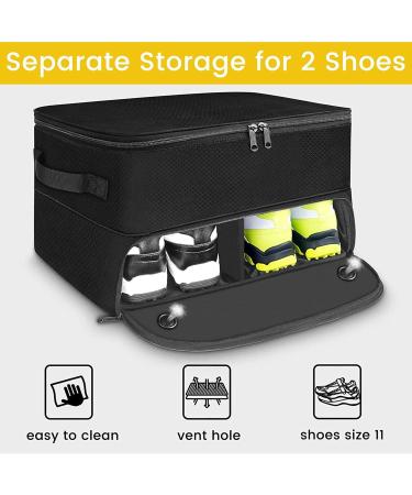 Premium Portable Shoe Bag for Golf & Soccer - Foldable Boot Bag & Carrying Bag - Black Golf Accessories - Buy Online on GoSupps.com