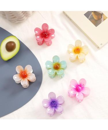 Matte Flower Hair Claw Clips Set of 6 for Women Large Non-Slip Strong Hold Clips for Thick/Thin Hair Cute Daisy Hair Accessories Gift Set Transparent - Buy Online on GoSupps.com