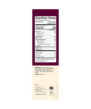 Teeccino Pumpkin Spice - Prebiotic & Caffeine-Free Coffee Alternative - Buy Online on GoSupps.com
