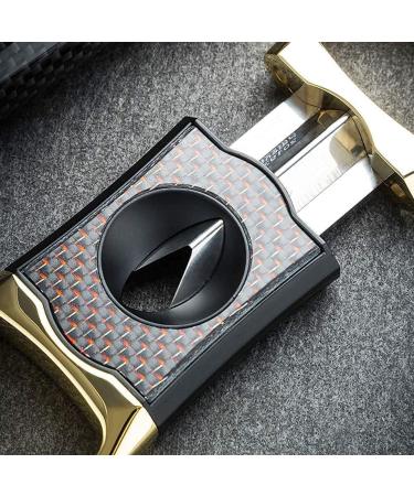 Cigar Cutter Accessories Cigar Metal Carbon Fiber Stainless Steel Portable V-Shaped Cigar Scissors Exquisite Cigar Accessories Gift Ideas for Groomsmen Husbands Fathers B - Buy Online on GoSupps.com