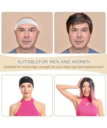 AHQiZFX 3 Pieces Wig Grip Band Adjustable Wig Fix Headband Silicone Non Slip Wig Bands Elastic Wig Gripper Women Men Wig Bands Sweat-proof Hold Wig Cap Hairband for Keeping Wigs(beige+black+white) - Buy Online on GoSupps.com